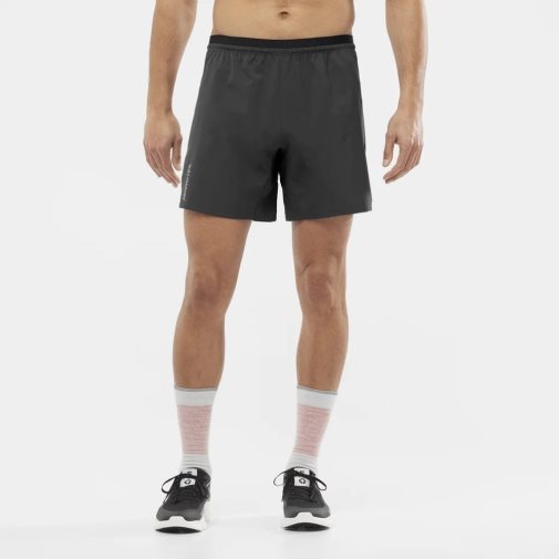 Black Salomon Cross 7'' No Liner Men's Shorts | PH 24936V